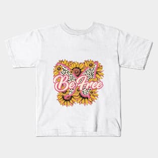 Butterfly (be free) Kids T-Shirt